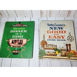 x2 VTG Betty Crocker's Dinner in a Dish 1965 Good And Easy  1962 Cookbooks READ